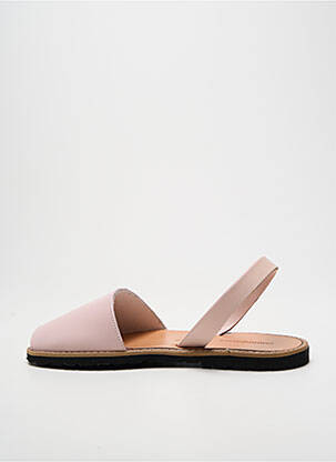 Sandales/nu pieds tissage satiné talon plat jusqu'à 3cm rose MINORQUINES femme