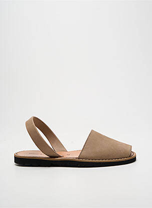 Sandales/nu pieds bout ouvert talon plat jusqu'à 3cm beige MINORQUINES femme