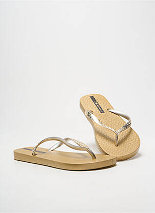 Tongs bout ouvert talon plat jusqu'à 3cm or IPANEMA femme