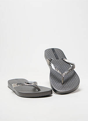 Tongs bout ouvert talon plat jusqu'à 3cm noir IPANEMA femme