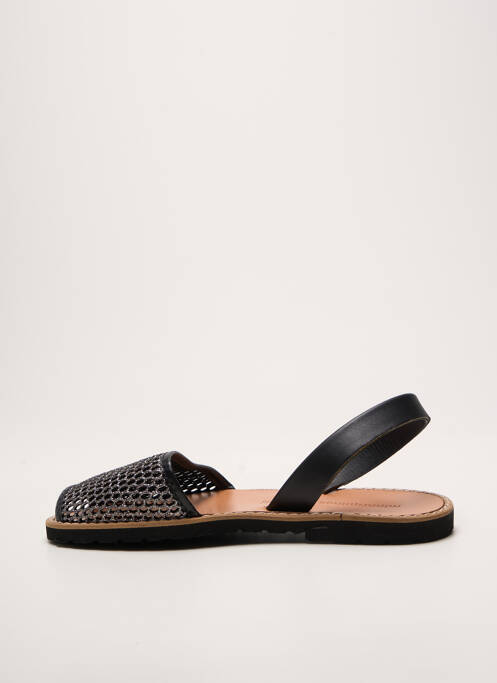 Sandales/nu pieds tissage satiné talon plat jusqu'à 3cm argent MINORQUINES femme