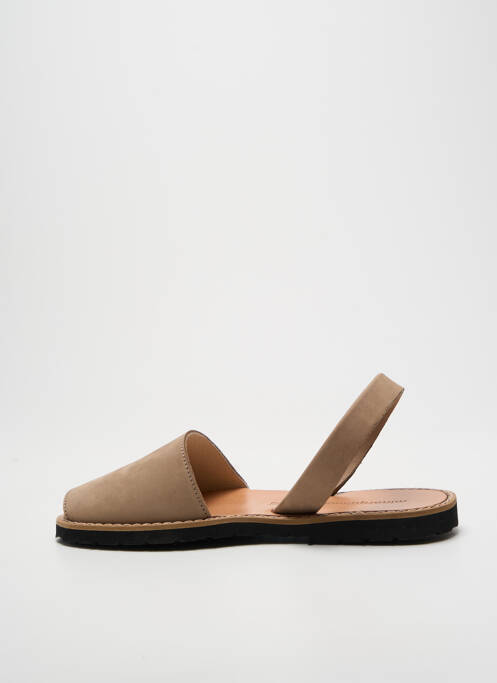 Sandales/nu pieds bout ouvert talon plat jusqu'à 3cm beige MINORQUINES femme