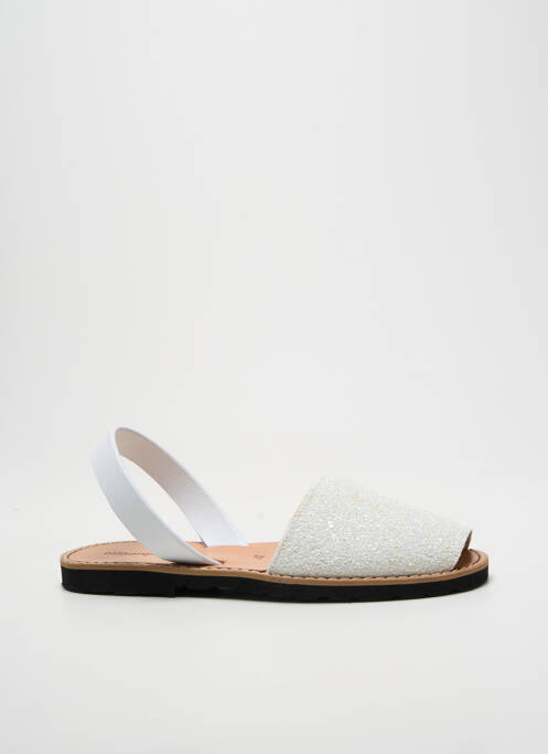 Sandales/nu pieds bout ouvert talon plat jusqu'à 3cm blanc MINORQUINES femme