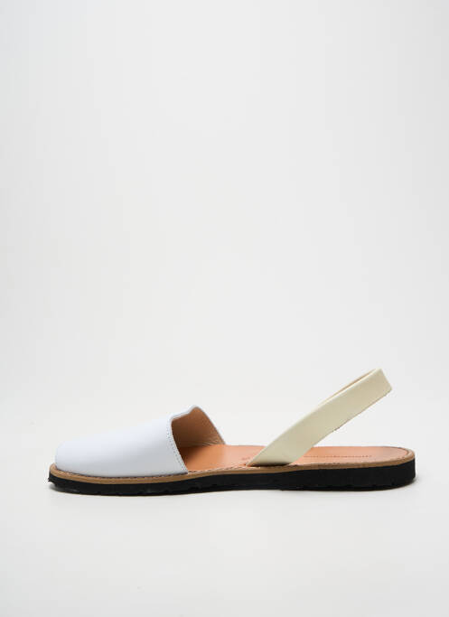 Sandales/nu pieds tissage satiné talon plat jusqu'à 3cm blanc MINORQUINES femme