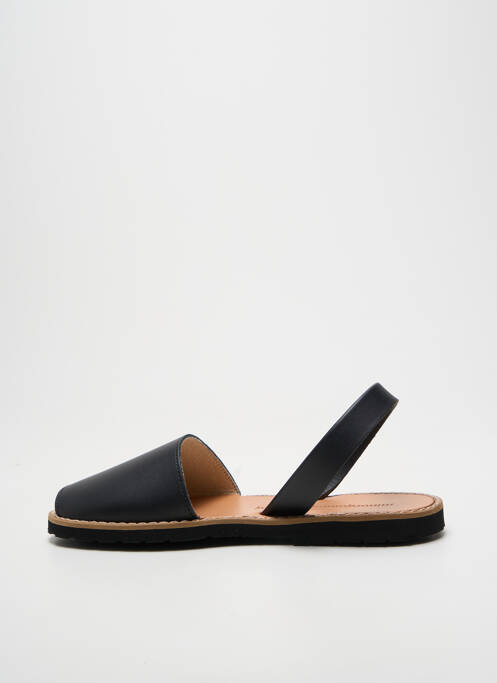 Sandales/nu pieds tissage satiné talon plat jusqu'à 3cm noir MINORQUINES femme