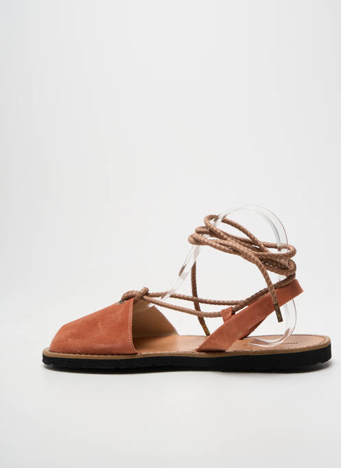 Sandales/nu pieds bout ouvert talon plat jusqu'à 3cm orange MINORQUINES femme