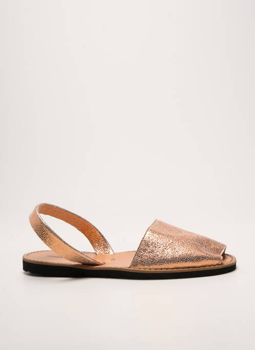 Sandales/nu pieds tissage satiné talon plat jusqu'à 3cm rose MINORQUINES femme