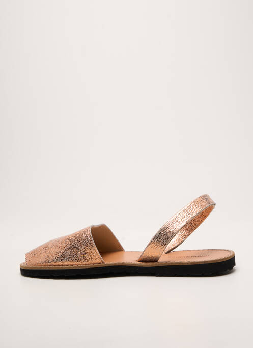 Sandales/nu pieds tissage satiné talon plat jusqu'à 3cm rose MINORQUINES femme