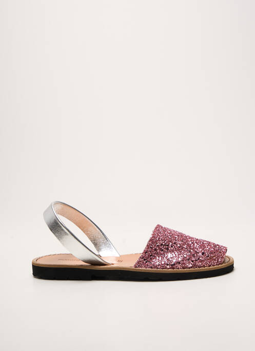 Sandales/nu pieds bout ouvert talon plat jusqu'à 3cm rose MINORQUINES femme