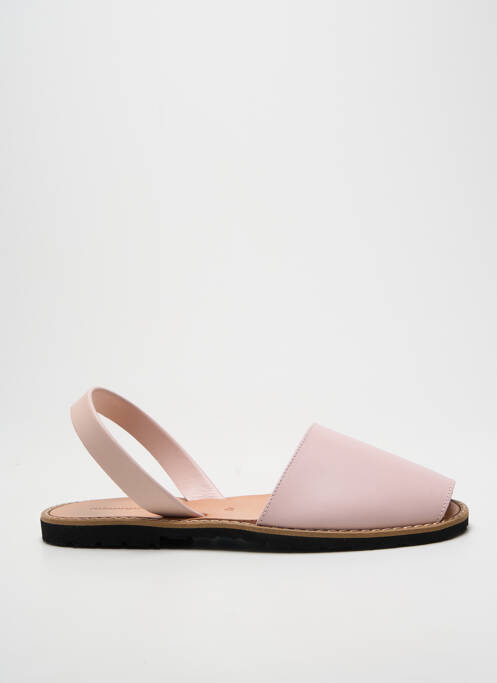 Sandales/nu pieds tissage satiné talon plat jusqu'à 3cm rose MINORQUINES femme