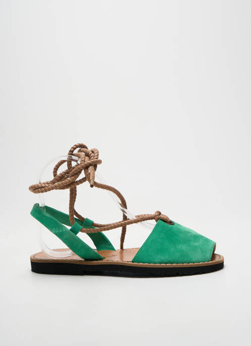 Sandales/nu pieds bout ouvert talon plat jusqu'à 3cm vert MINORQUINES femme