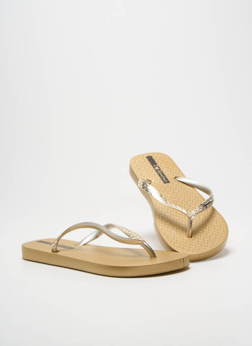 Tongs bout ouvert talon plat jusqu'à 3cm or IPANEMA femme