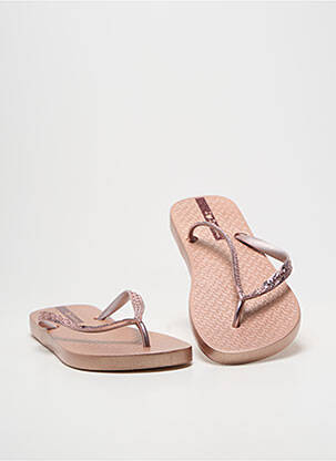 Tongs bout ouvert talon plat jusqu'à 3cm rose IPANEMA femme