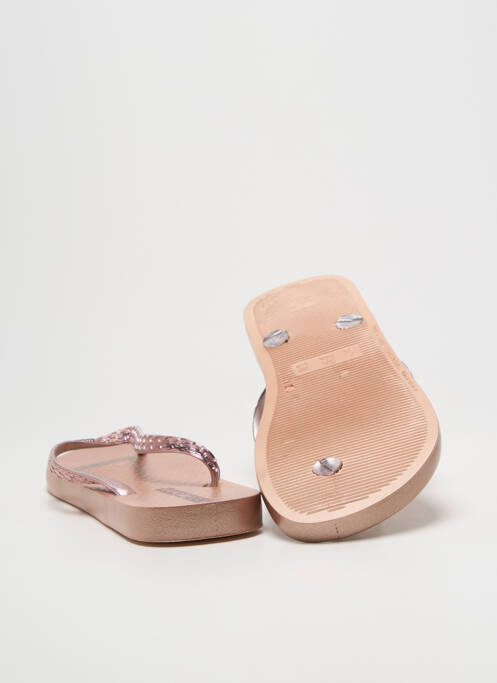 Tongs bout ouvert talon plat jusqu'à 3cm rose IPANEMA femme
