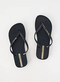 Tongs tissage tissage pailleté talon plat jusqu'à 3cm noir IPANEMA femme