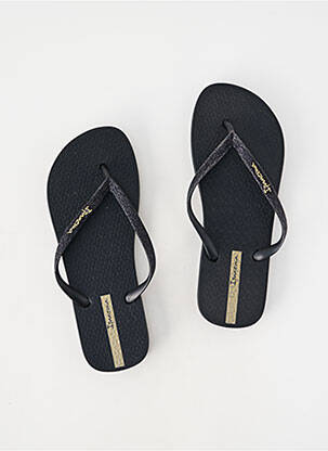 Tongs tissage tissage pailleté talon plat jusqu'à 3cm noir IPANEMA femme
