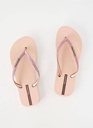 Tongs bout ouvert talon plat jusqu'à 3cm rose IPANEMA femme