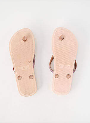 Tongs tissage tissage pailleté talon plat jusqu'à 3cm rose IPANEMA femme