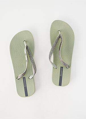 Tongs tissage tissage pailleté talon plat jusqu'à 3cm vert IPANEMA femme