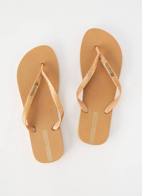 Tongs bout ouvert talon plat jusqu'à 3cm marron IPANEMA femme