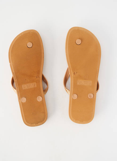 Tongs bout ouvert talon plat jusqu'à 3cm marron IPANEMA femme