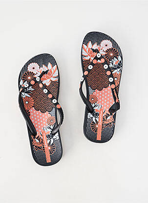 Tongs bout ouvert talon plat jusqu'à 3cm noir IPANEMA femme