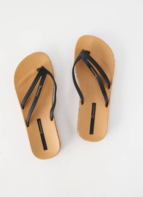 Tongs bout ouvert talon plat jusqu'à 3cm marron IPANEMA femme