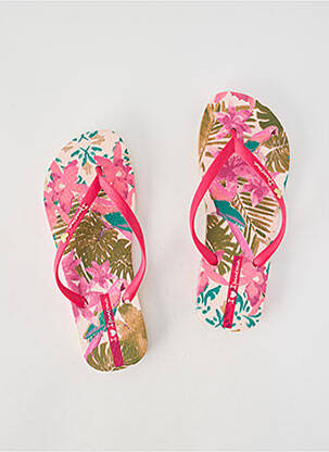 Tongs bout ouvert talon plat jusqu'à 3cm rose IPANEMA femme