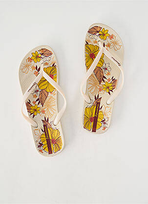 Tongs bout ouvert talon plat jusqu'à 3cm beige IPANEMA femme