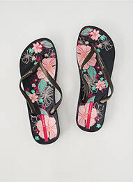 Tongs bout ouvert talon plat jusqu'à 3cm noir IPANEMA femme