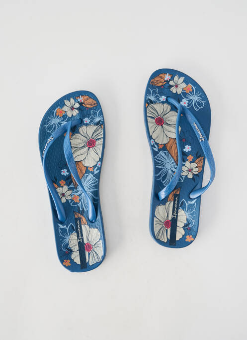 Tongs bout ouvert talon plat jusqu'à 3cm bleu IPANEMA femme