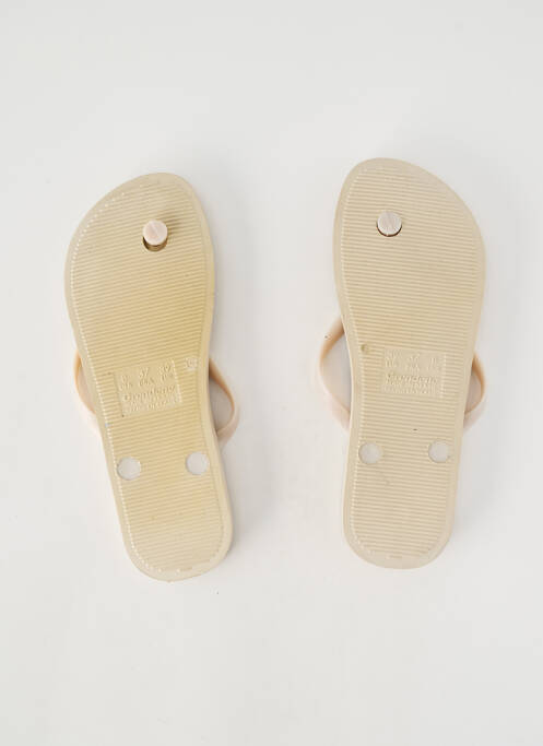 Tongs bout ouvert talon plat jusqu'à 3cm beige IPANEMA femme
