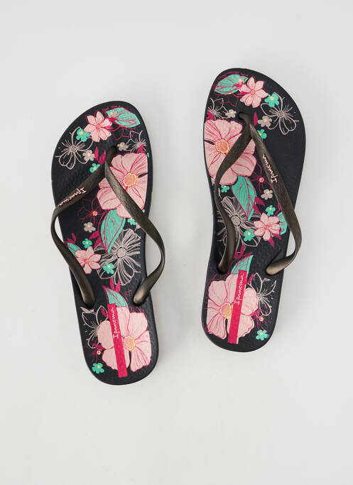 Tongs bout ouvert talon plat jusqu'à 3cm noir IPANEMA femme