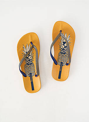 Tongs bout ouvert talon plat jusqu'à 3cm jaune IPANEMA femme