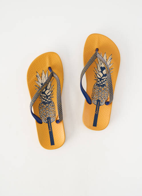Tongs bout ouvert talon plat jusqu'à 3cm jaune IPANEMA femme