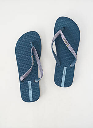 Tongs tissage tissage pailleté talon plat jusqu'à 3cm bleu IPANEMA femme