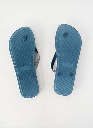 Tongs tissage tissage pailleté talon plat jusqu'à 3cm bleu IPANEMA femme