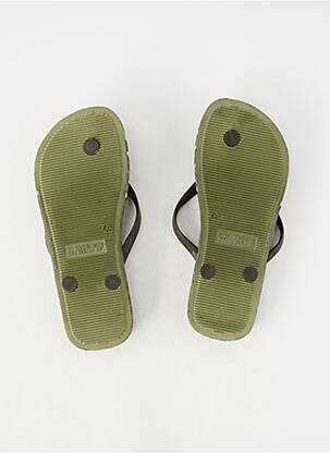 Tongs bout ouvert talon plat jusqu'à 3cm vert IPANEMA femme