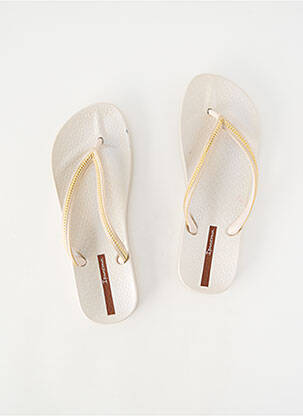 Tongs bout ouvert talon plat jusqu'à 3cm beige IPANEMA femme
