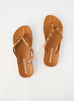 Tongs bout ouvert talon plat jusqu'à 3cm marron IPANEMA femme
