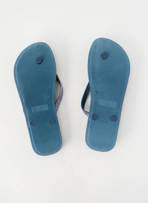 Tongs tissage tissage pailleté talon plat jusqu'à 3cm bleu IPANEMA femme