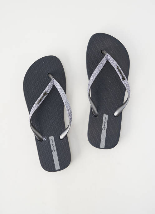 Tongs bout ouvert talon plat jusqu'à 3cm noir IPANEMA femme