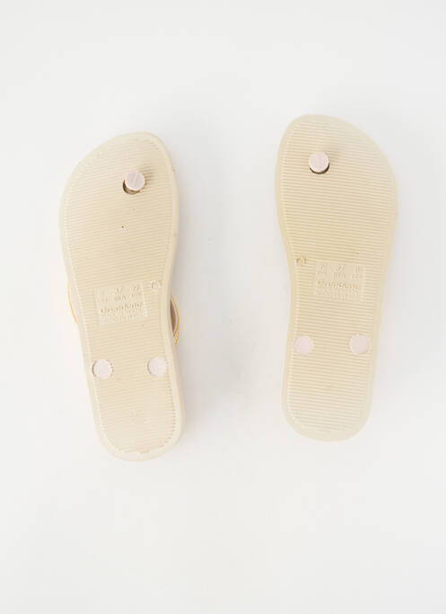 Tongs bout ouvert talon plat jusqu'à 3cm beige IPANEMA femme