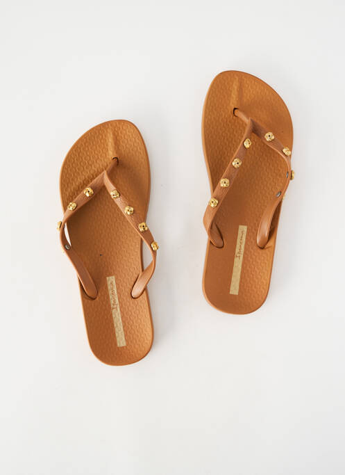Tongs bout ouvert talon plat jusqu'à 3cm marron IPANEMA femme