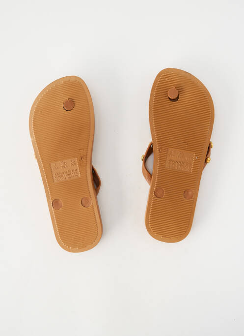 Tongs bout ouvert talon plat jusqu'à 3cm marron IPANEMA femme