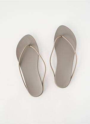 Tongs bout ouvert talon plat jusqu'à 3cm gris IPANEMA femme