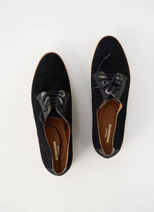 Derbies tissage satiné talon plat jusqu'à 3cm noir SCHMOOVE femme