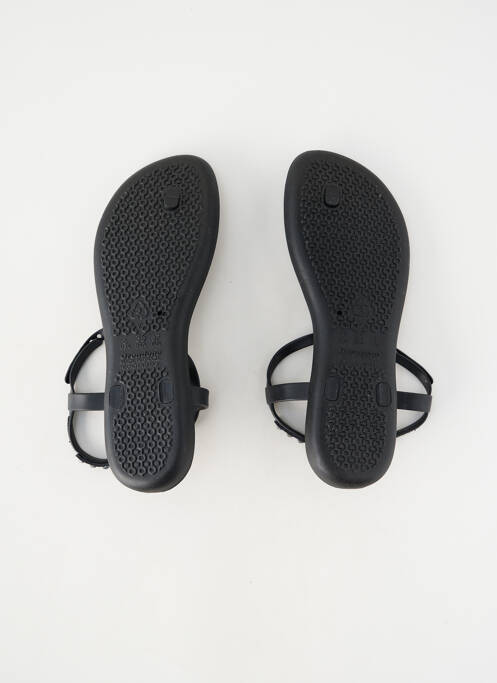 Tongs bout ouvert talon plat jusqu'à 3cm noir IPANEMA femme