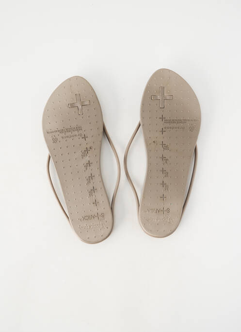 Tongs bout ouvert talon plat jusqu'à 3cm gris IPANEMA femme