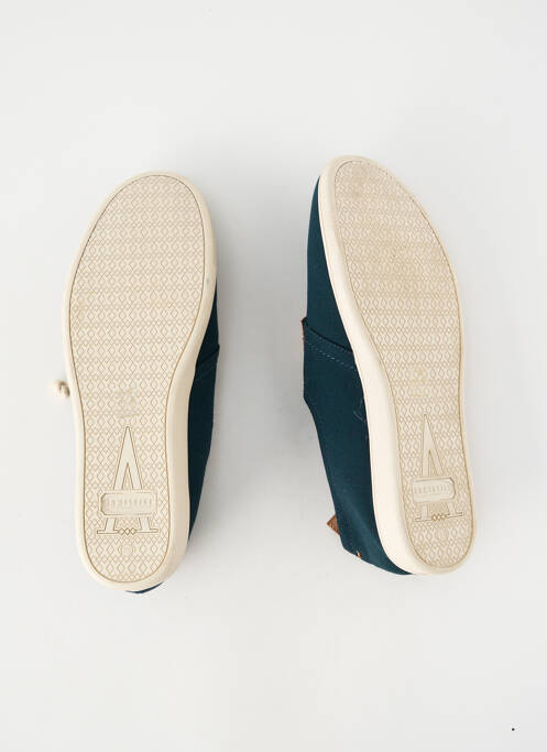 Baskets bout rond talon plat jusqu'à 3cm vert ARMISTICE femme